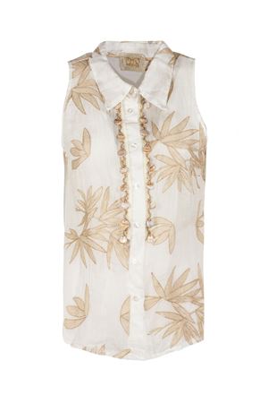 Cream white breathable ramie shirt PHO FIRENZE | 4323023LOTONATURALE